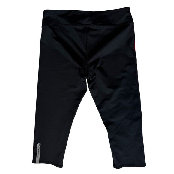 Marc NY Cropped Workout Pants Womens Large Black Red Crossfit Gym Activewear - Picture 6 of 8